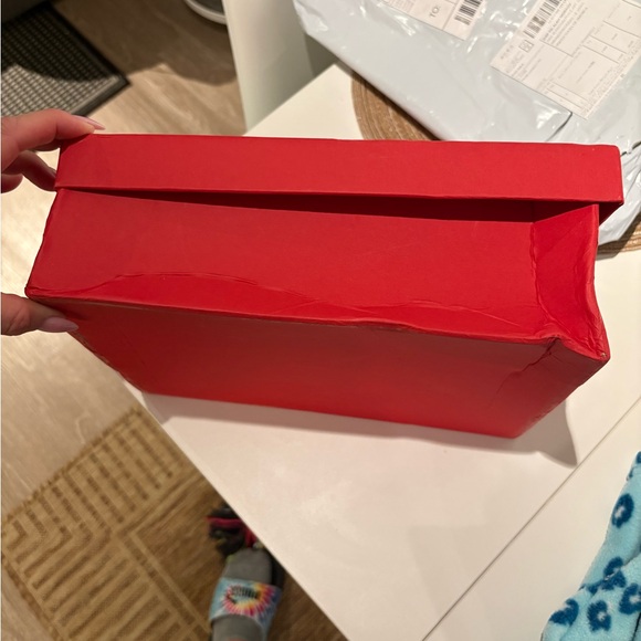 Nude Open Toe Sandal Heel with Gold Studs - Picture 4 of 5